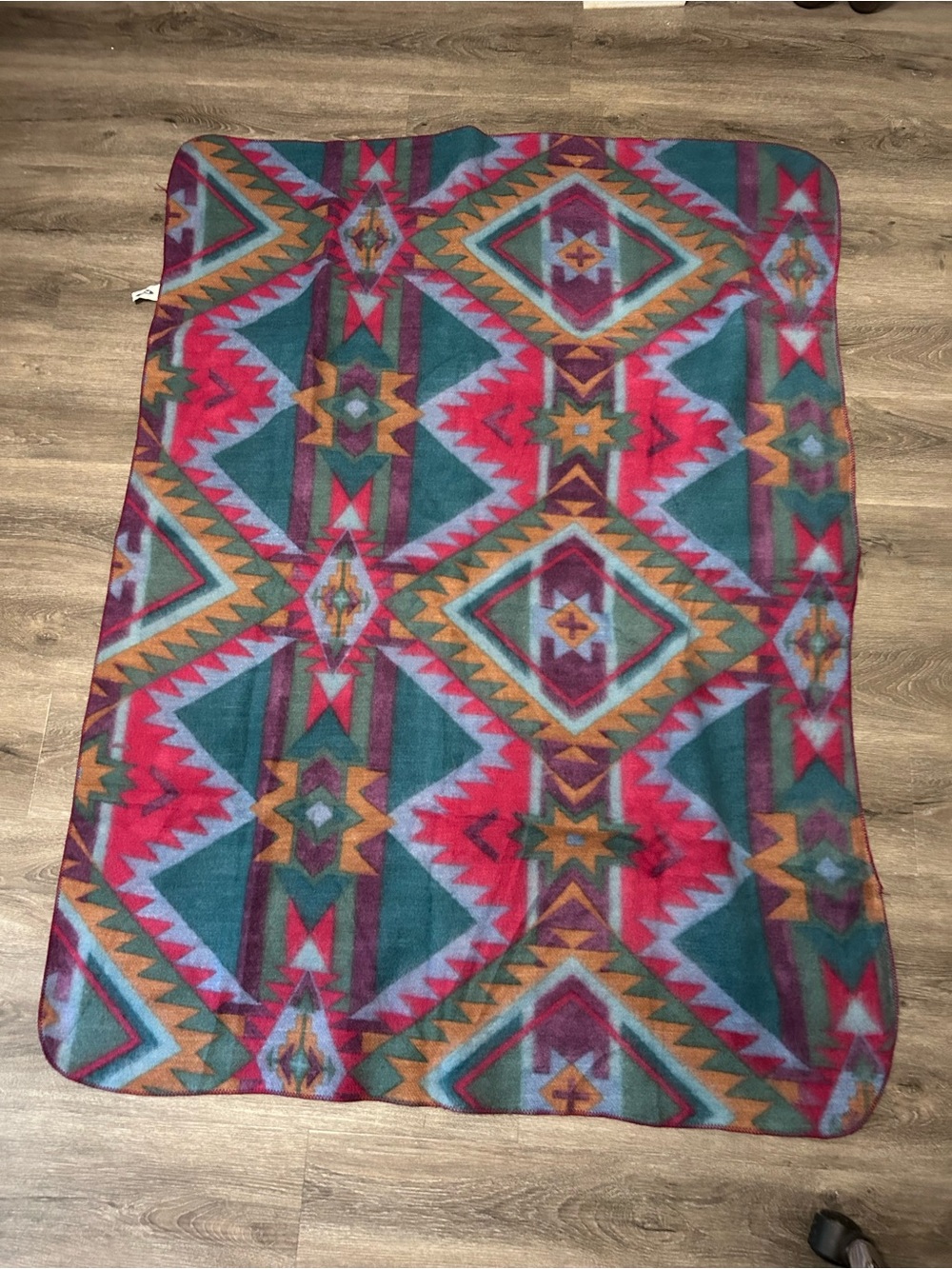 Ford Acrylic Soft Fleece Blanket Southwestern Aztec Geometric Multicolored
